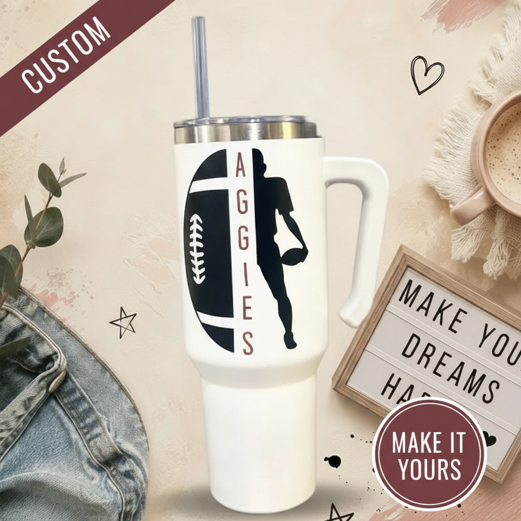 Branded second Aggies tumbler view
